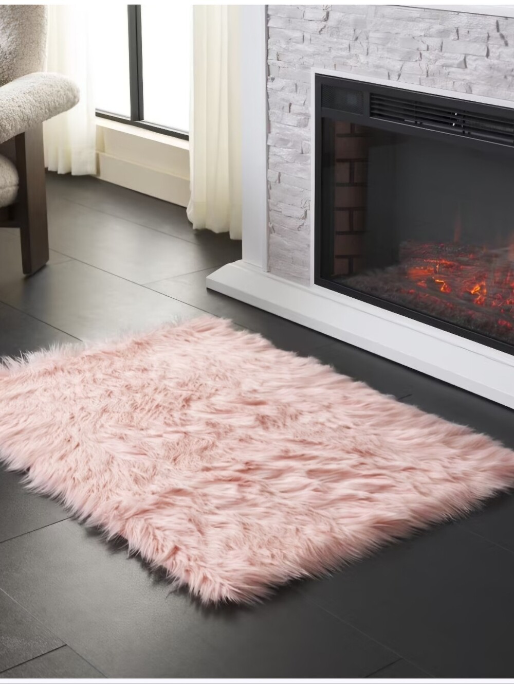 Safavieh Faux Sheep Skin Rug - Blush Pink